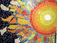 اللوحه، فسیفساء -، - الشمس رمز -۹۱۶